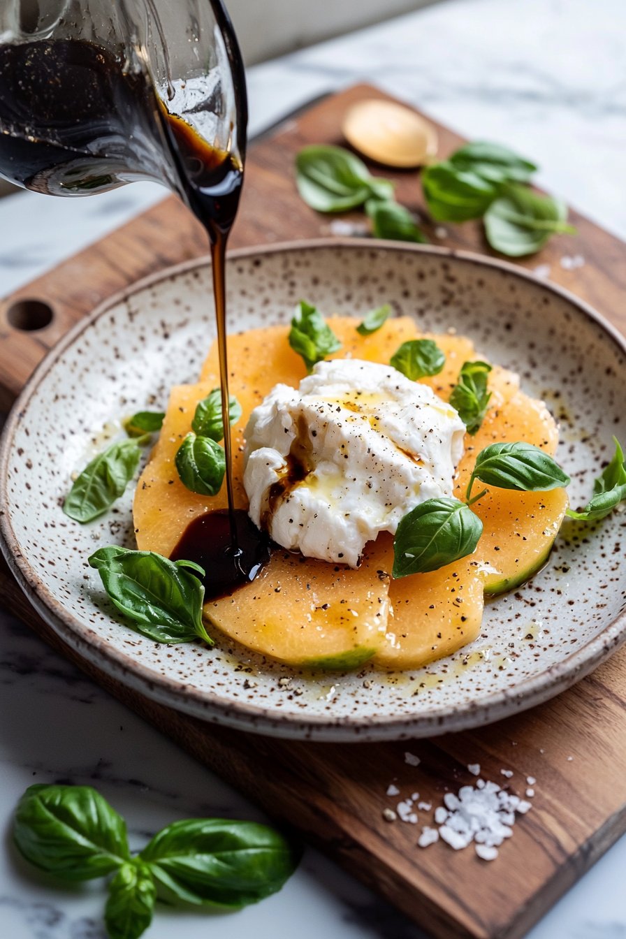 Cantaloupe Burrata Salad