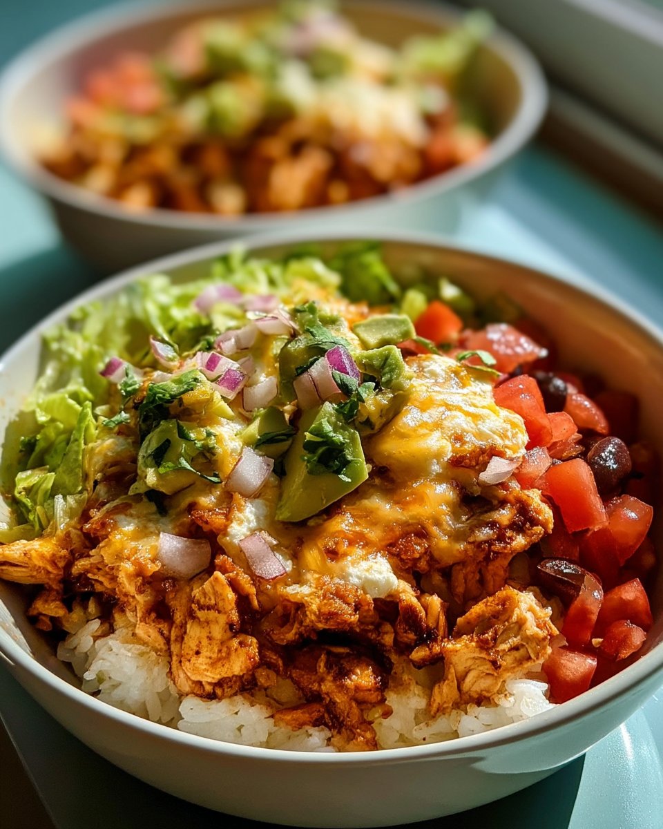 High-Protein Chicken and Cottage Cheese Enchilada Bowls
