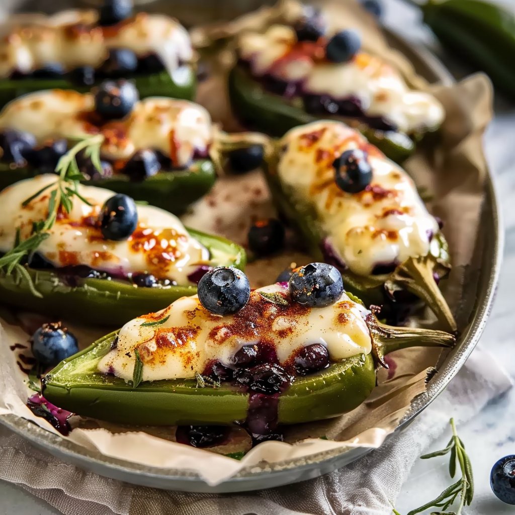 Blueberry Brie Jalapeño Poppers