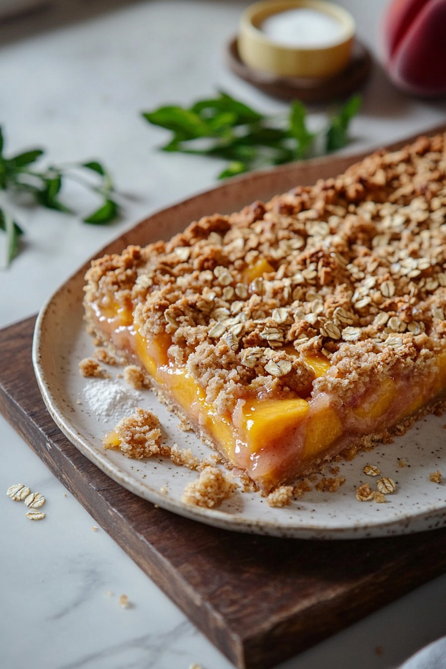 Peach Pie Crumble Bars