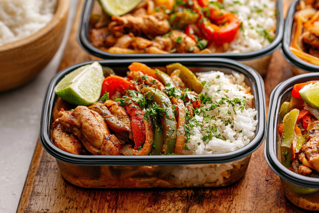 Chicken Fajitas Meal Prep Bowls