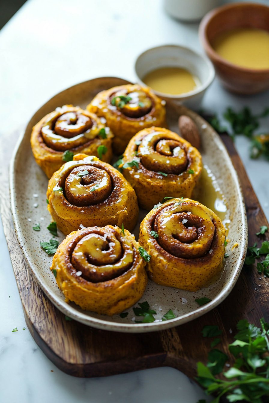 Low Cal Pumpkin Cinnamon Rolls