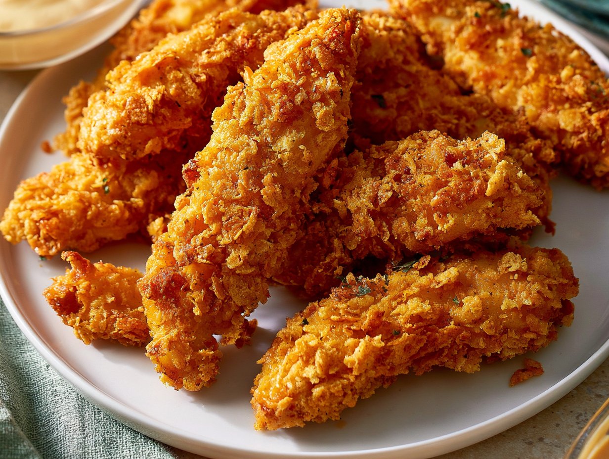 Air Fryer Cornflake Chicken Fingers