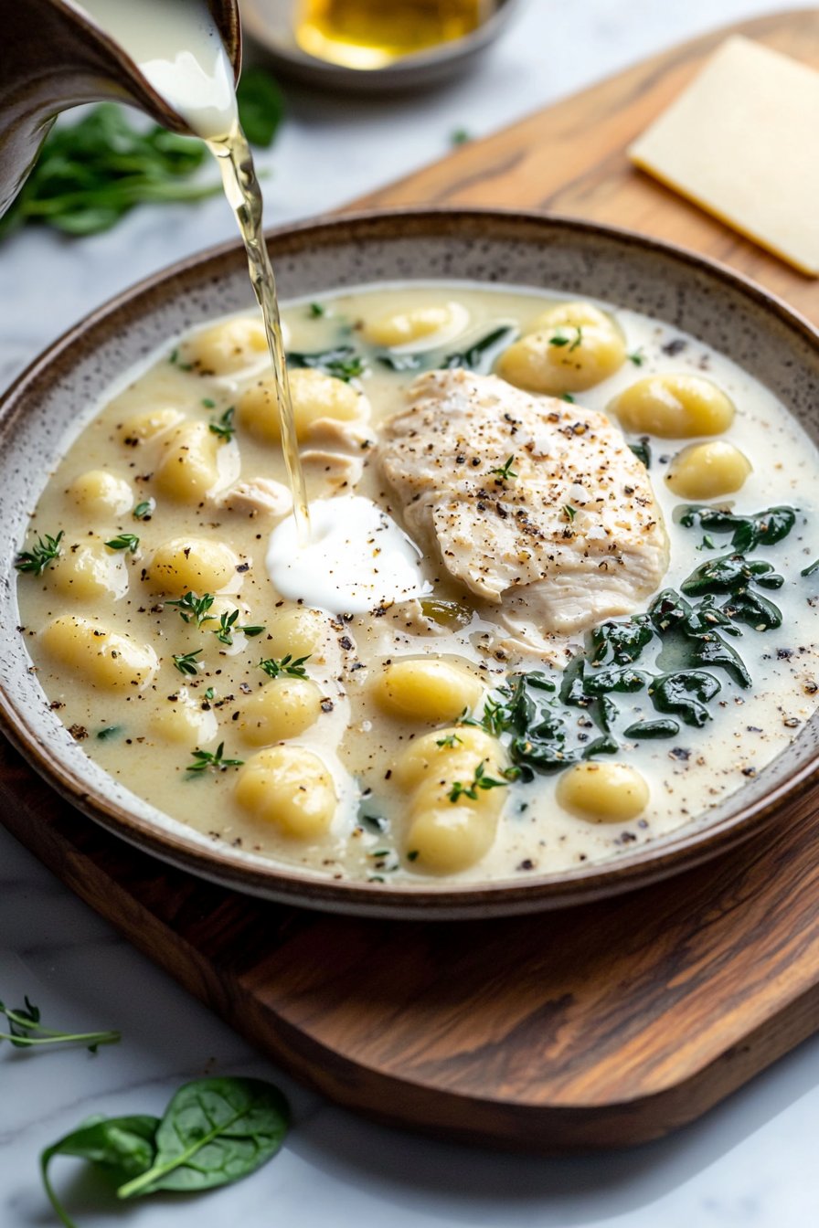 Heirate Mich Hähnchen & Gnocchi Suppe