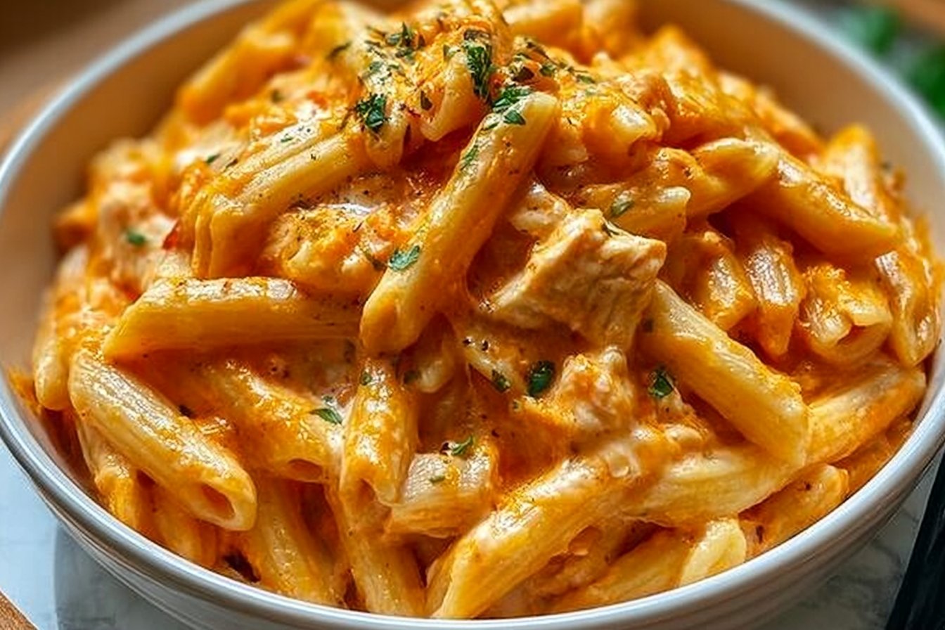 Buffalo Chicken Alfredo Pasta Recipe 2 Alfredo and spaghetti sauce pasta | Easy dinner recipes college students, Simple easy dinner, Buffalo chicken alfredo pasta
