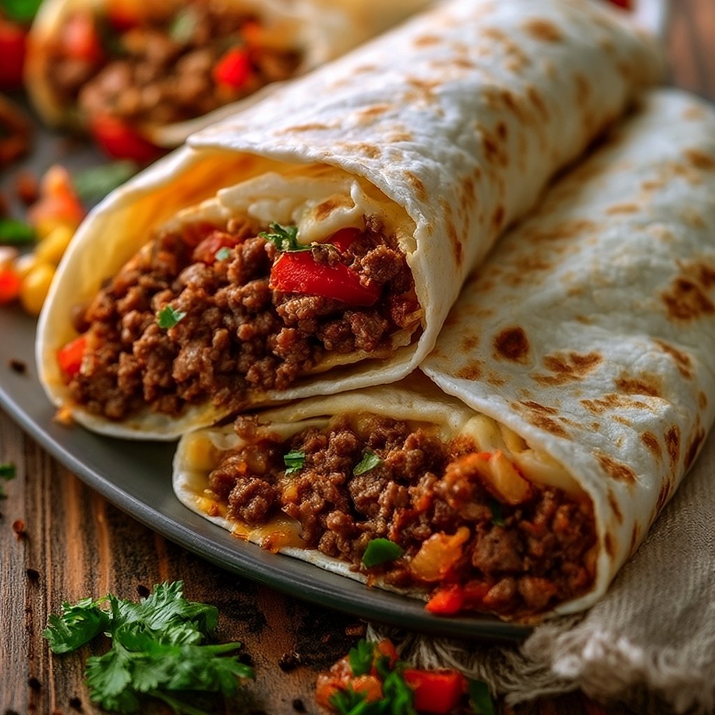 Tortilla mit Hackfleisch