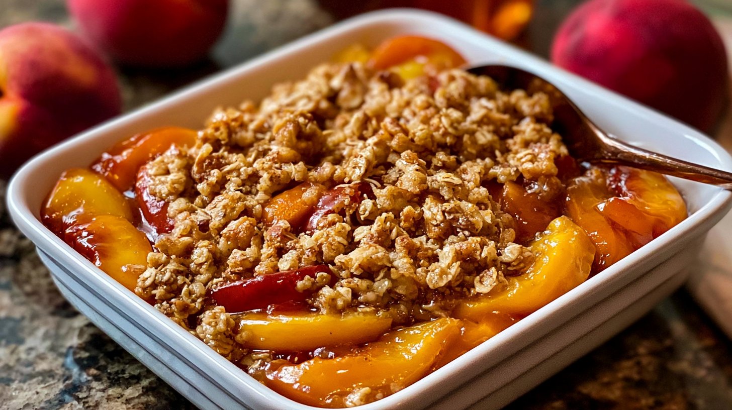 Juicy Bourbon Peach Crisp 2 Juicy Bourbon Peach Crisp