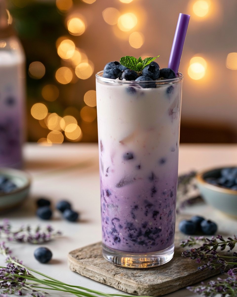 Iced Blueberry Lavender Latte