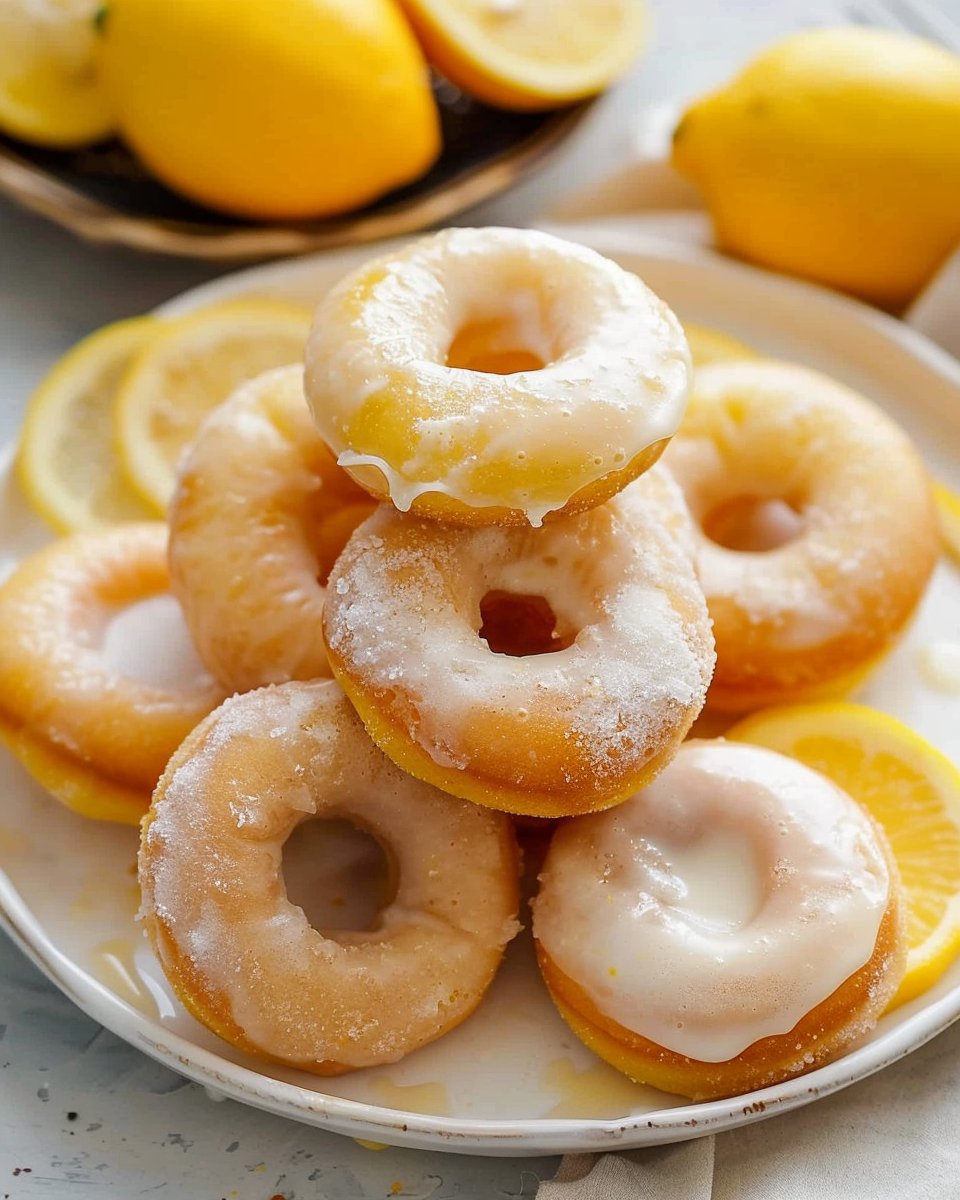 Meyer Lemon Baked Doughnuts