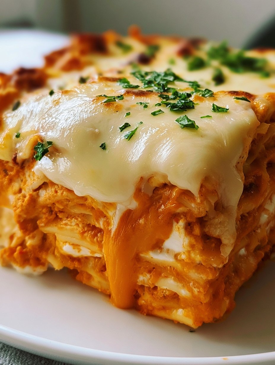Lasagna de Pollo Buffalo Ranch con Queso