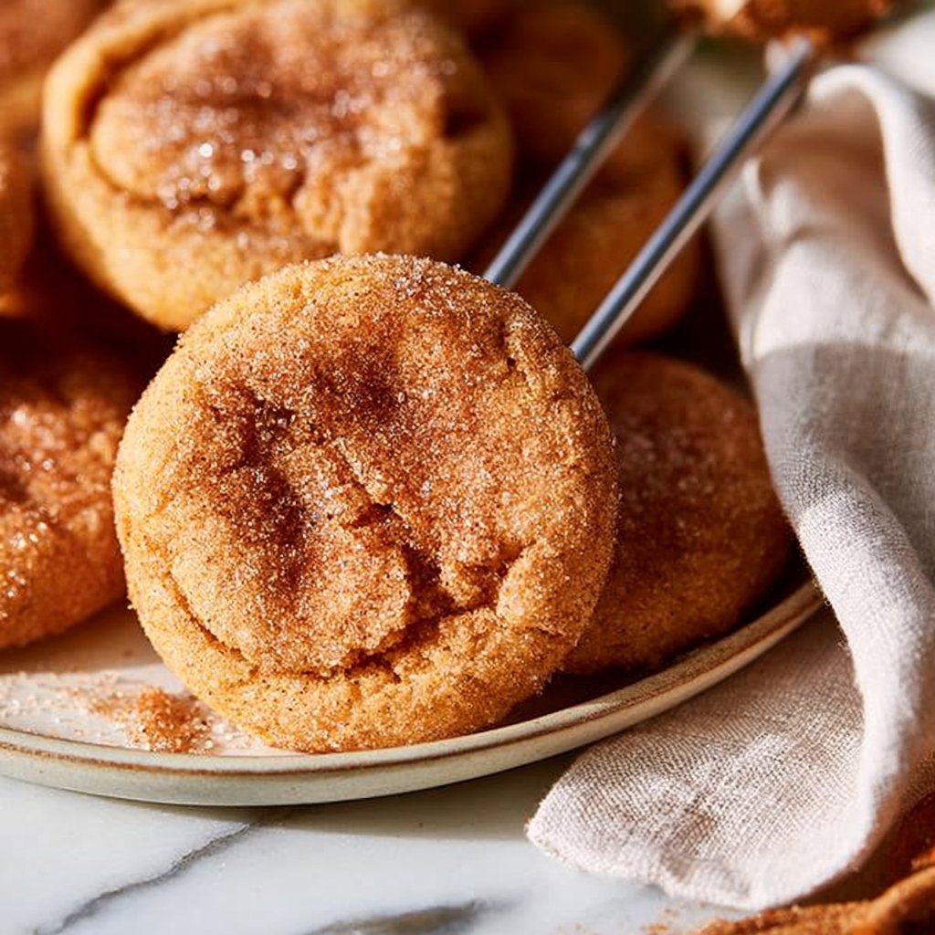 Soft-Baked Cinnamon Sugar Pumpkin Snickerdoodles