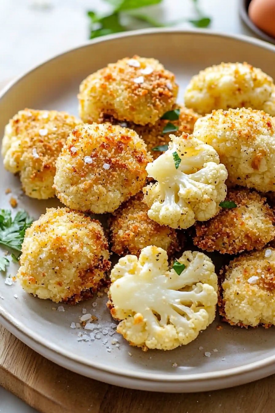 Crispy Parmesan Cauliflower Bites