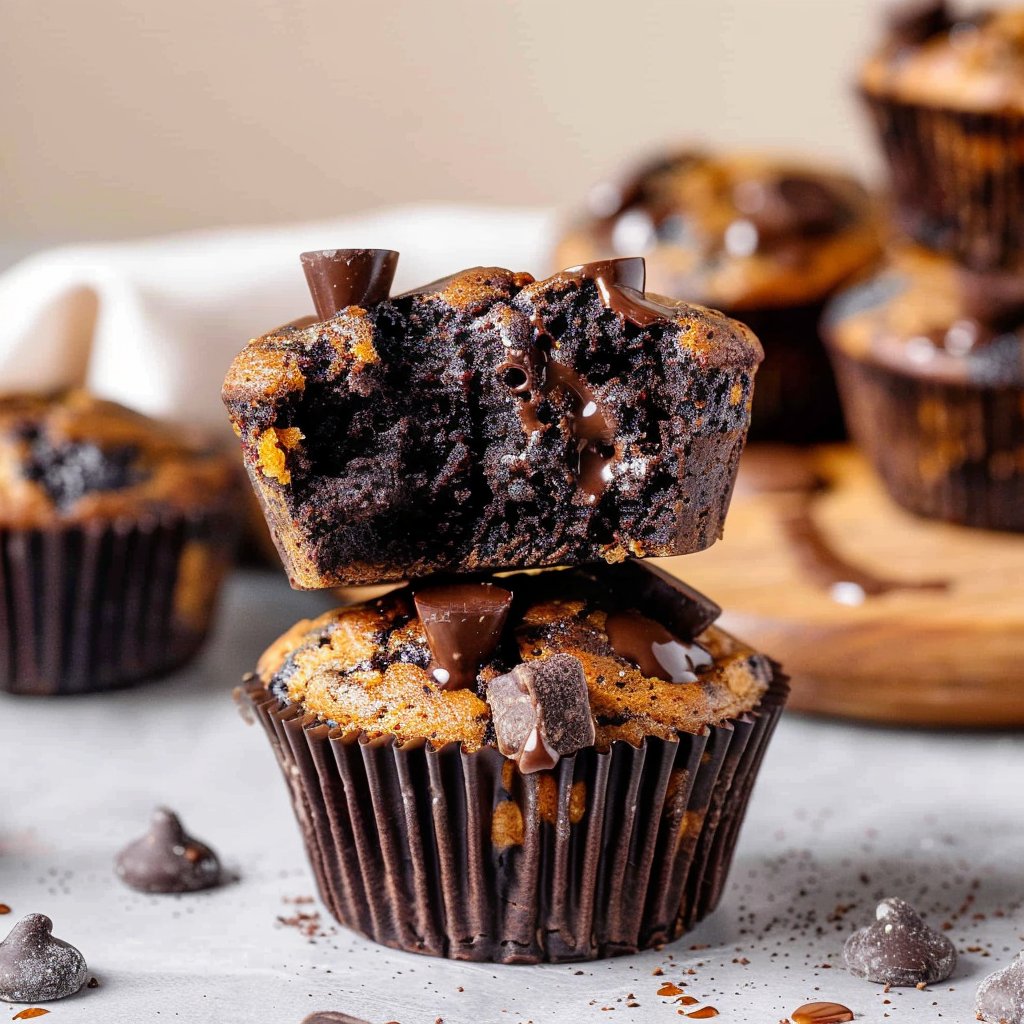 Double Chocolate Pumpkin Muffins – Broken Oven Baking