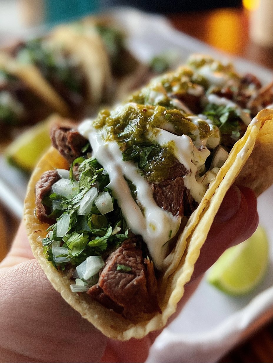Tacos de carne asada mexicana