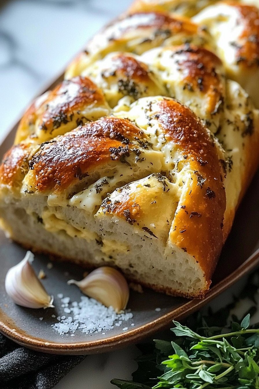 Knoblauch Kräuter & Käse Drehbrot