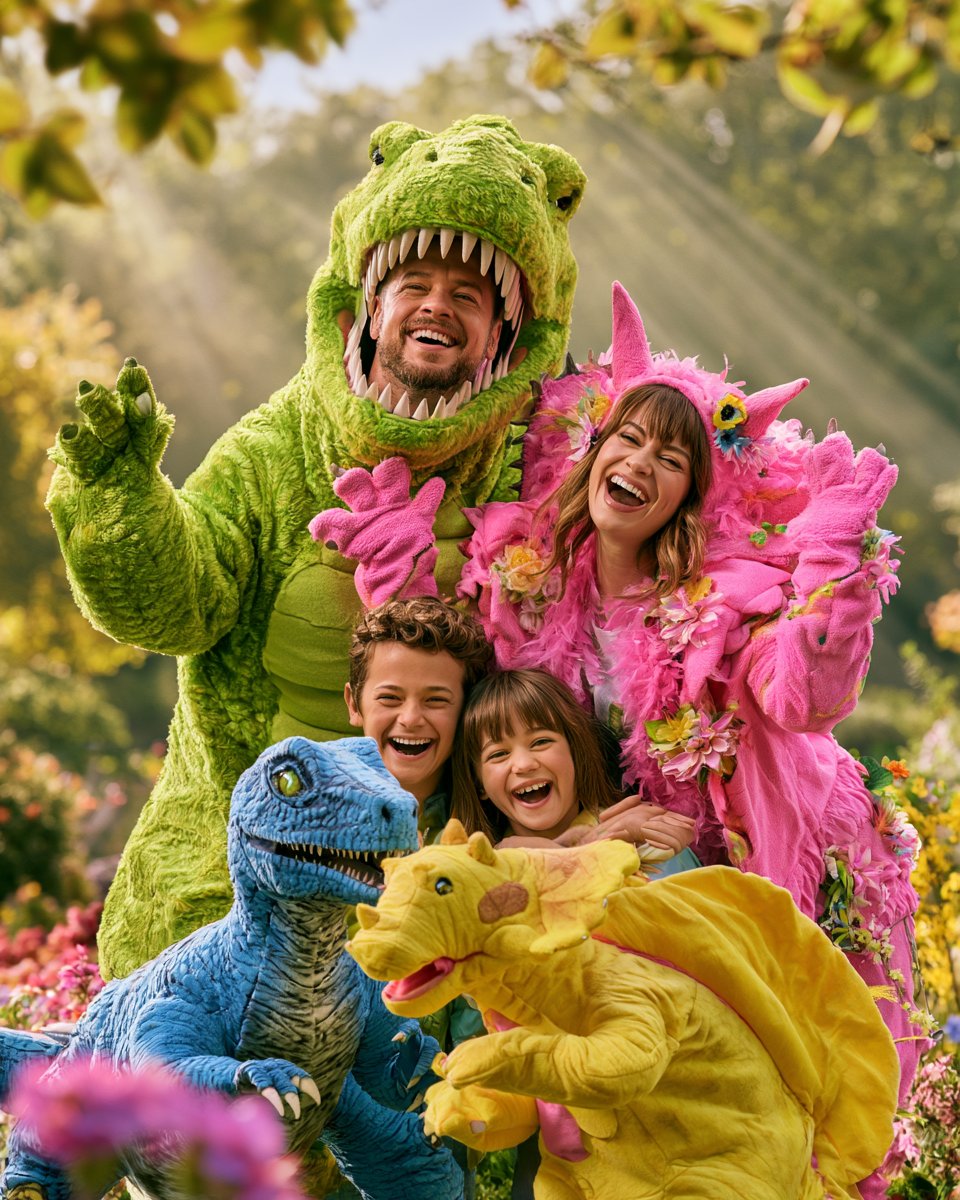 Familien-Dinosaurier-Kostümideen