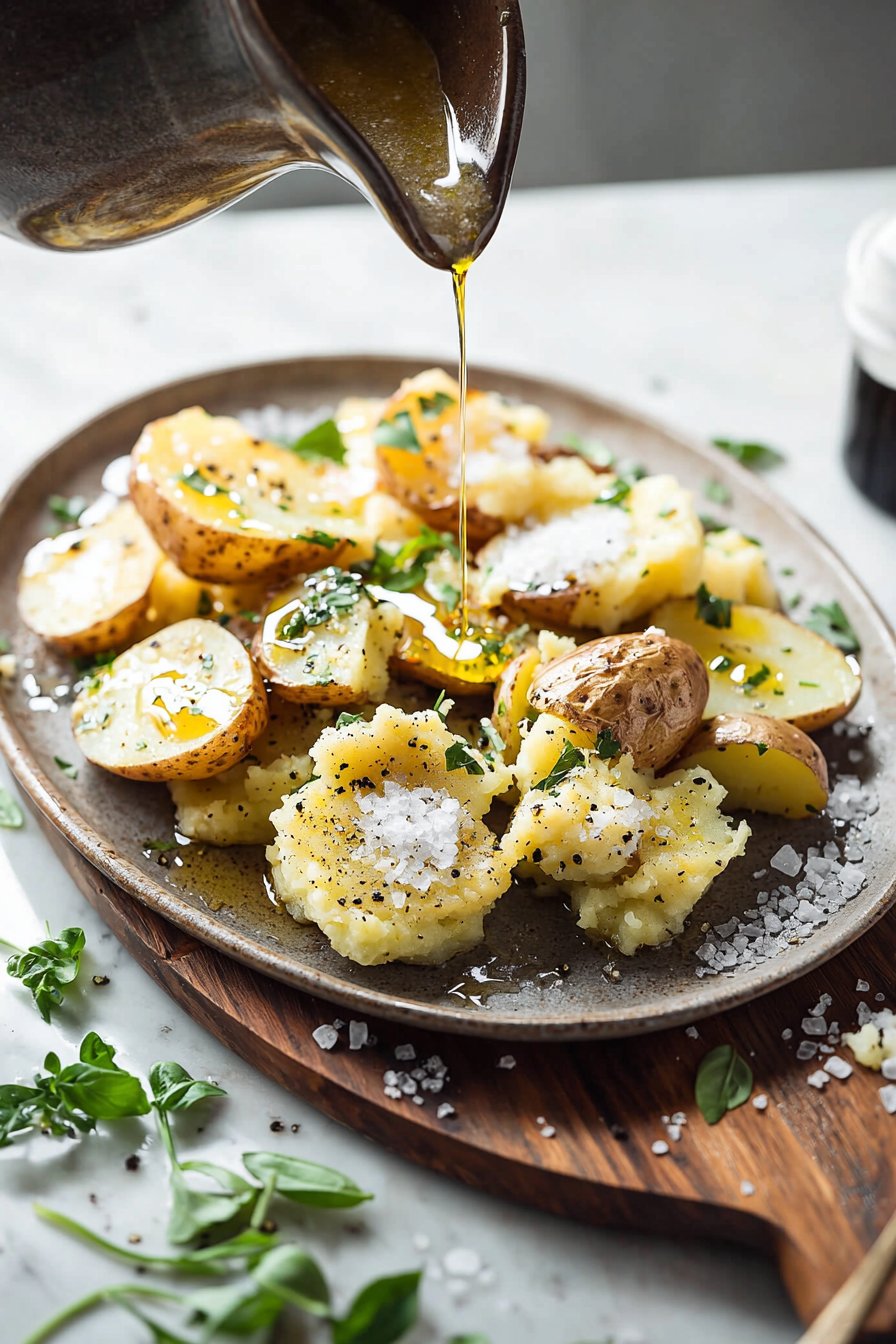 Easy Blackstone Smashed Potatoes