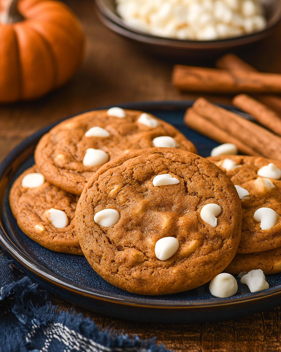 Pumpkin White Chocolate Chip Cookies