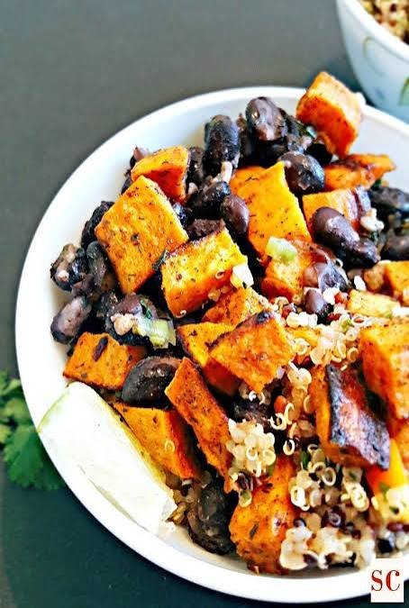 Sweet Potato and Black Bean Quinoa Bowls