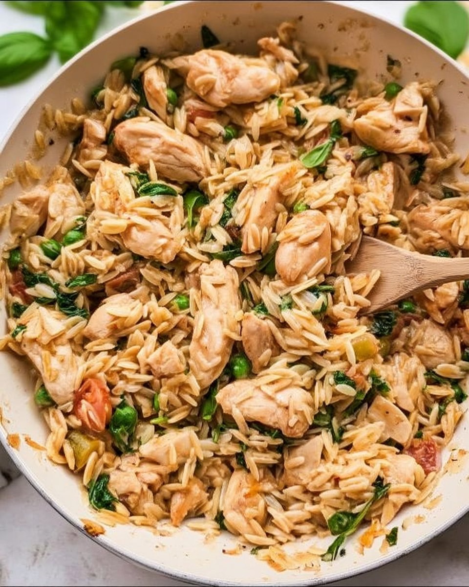 Protein-Packed Chicken Orzo Skillet