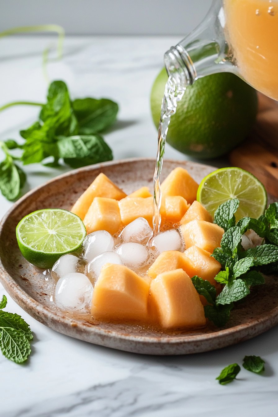 Sprudelnde Cantaloupe-Kühlung