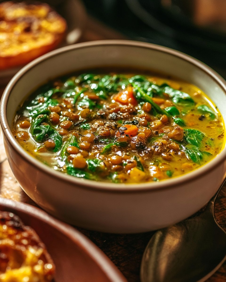 Italian Lentil and Spinach Soup Recipe