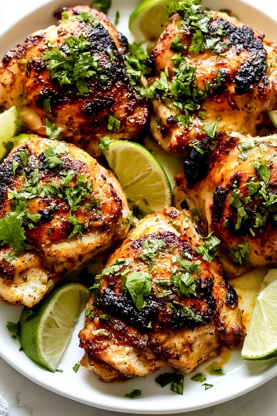 Crispy Cilantro Lime Chicken Thighs