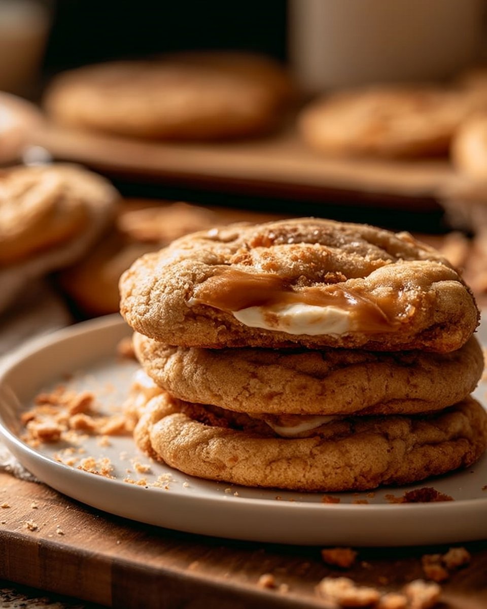 Copycat Crumbl Salted Caramel Cheesecake Cookies