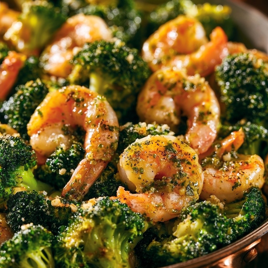 Garlic Butter Shrimp and Broccoli Skillet