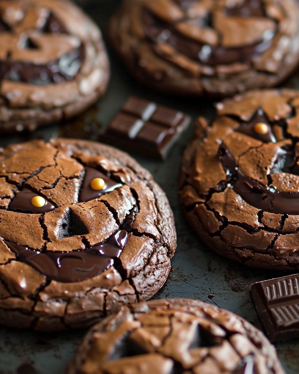 Dark Chocolate Halloween Cookies