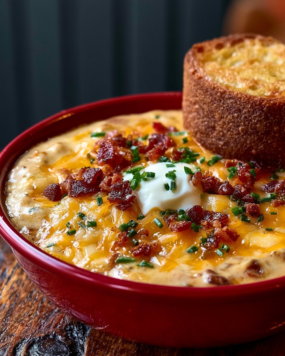 Creamy Crockpot Cheeseburger Potato Soup