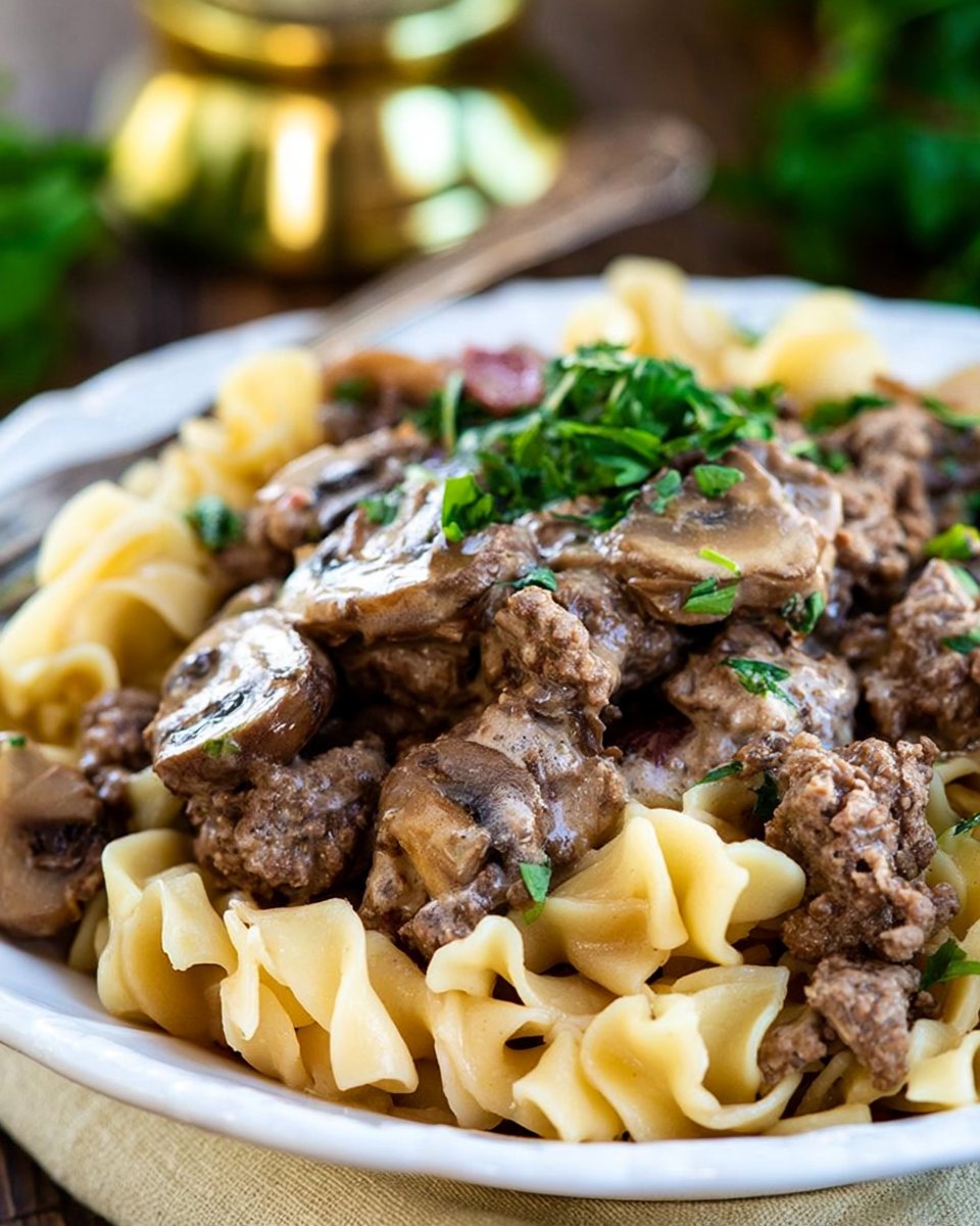 Ground Beef Stroganoff