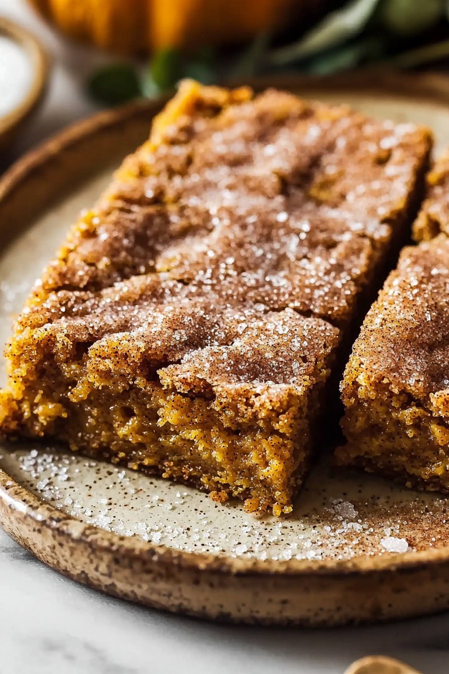 Pumpkin Spice Snickerdoodle Bars