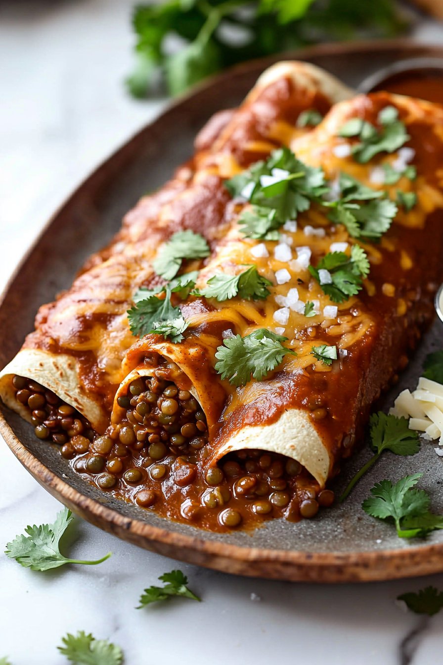 Lentil Enchiladas (Perfect Vegetarian Dinner)