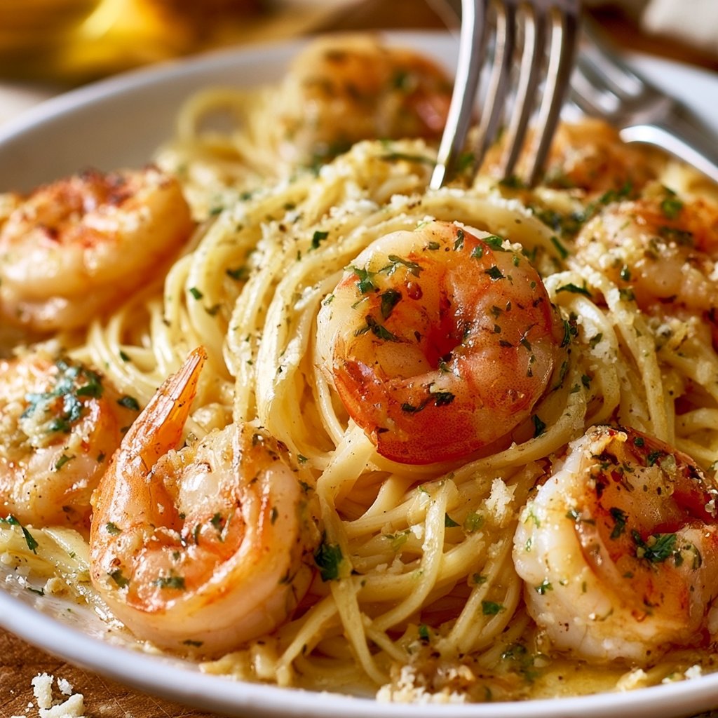 Garlic Butter Shrimp Scampi Pasta
