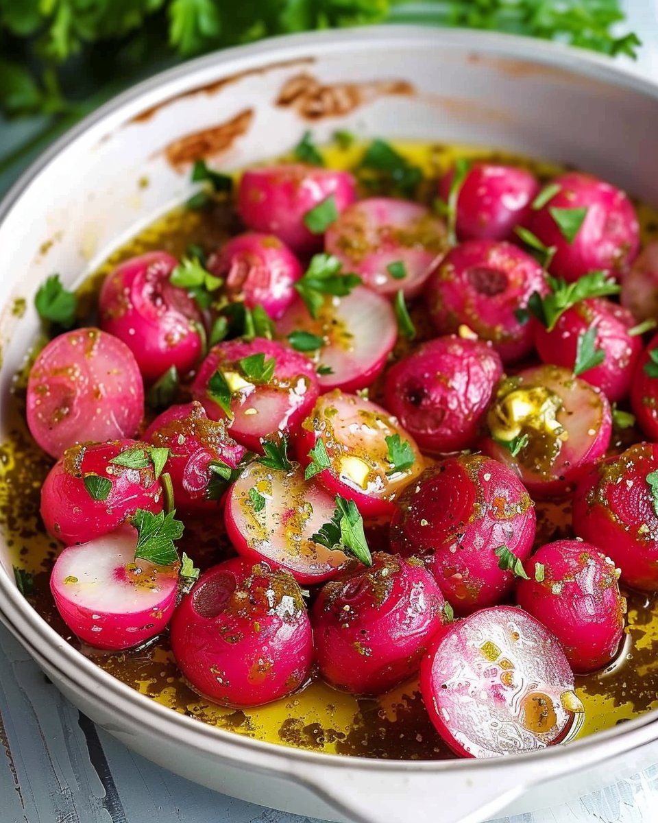 Roasted Radishes with Butter and Garlic