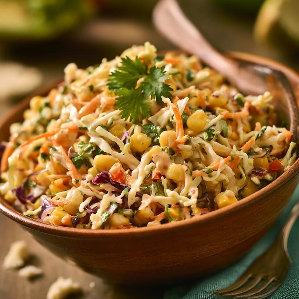 Mexican Corn Coleslaw Quick and Easy Side Dish