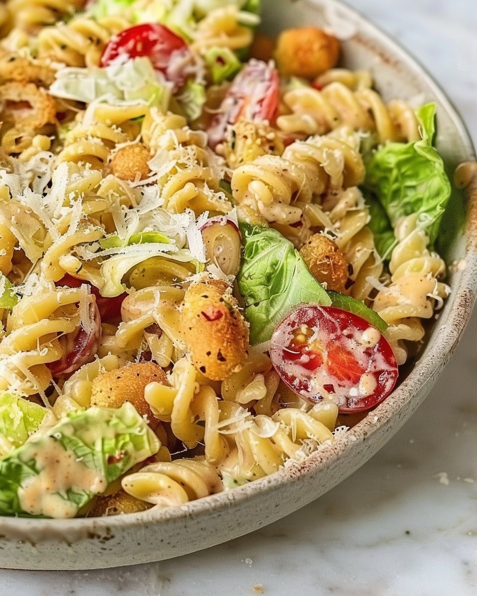 Vegan Caesar Pasta Salad