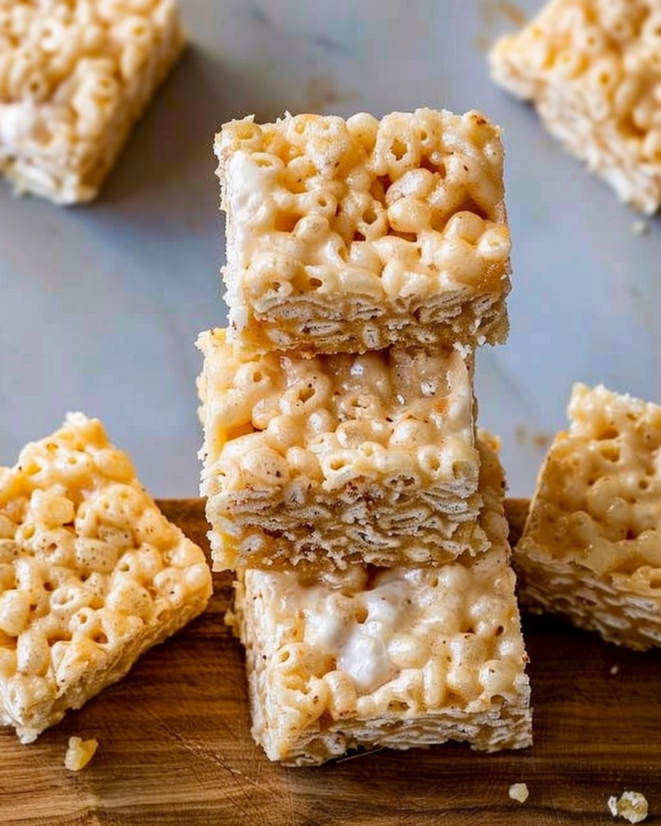 Brown Butter Vanilla Bean Rice Krispie Treats