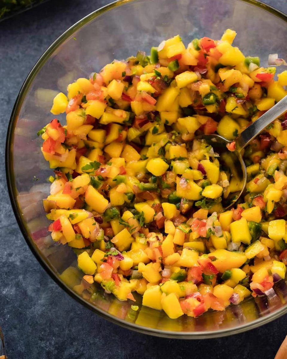 Spicy Mango Salsa with Jalapeños