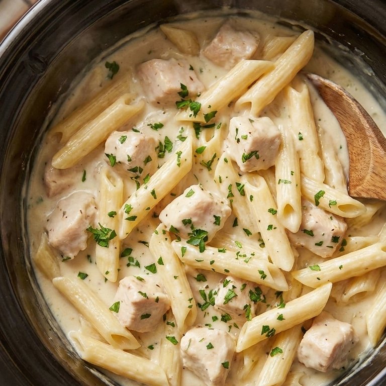crockpot chicken alfredo easy