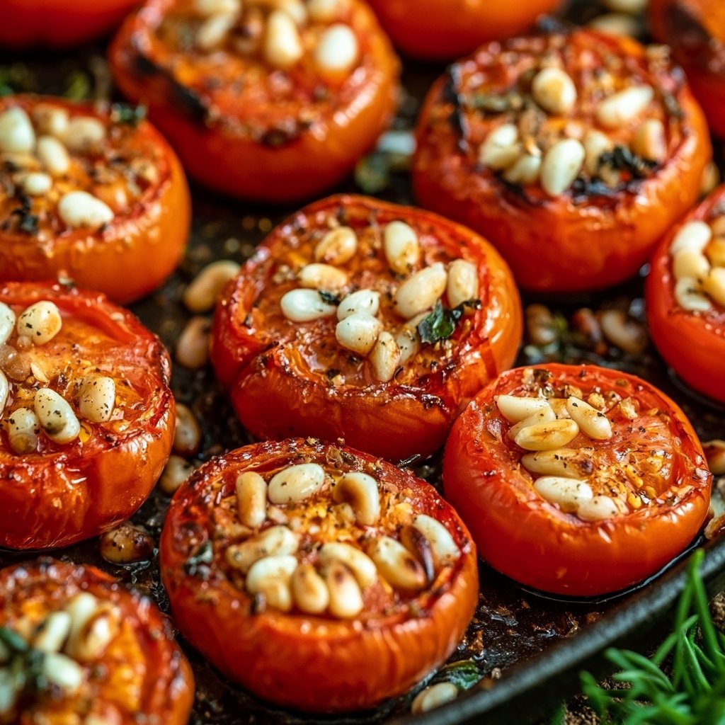 Grilltomaten mit Pinienkernen