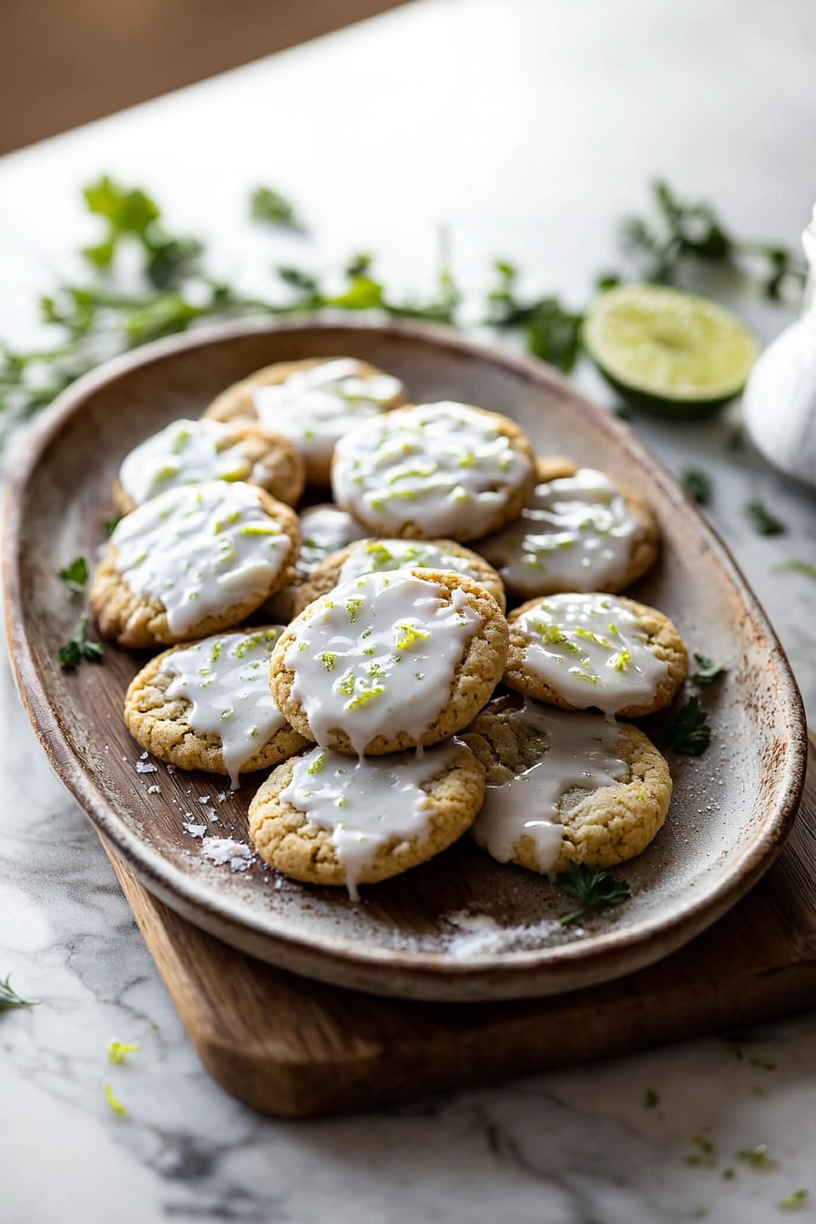 Key Lime Cookies with Lime Glaze