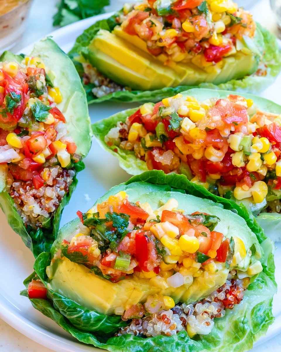 Quinoa Salsa Lettuce Boats Recipe