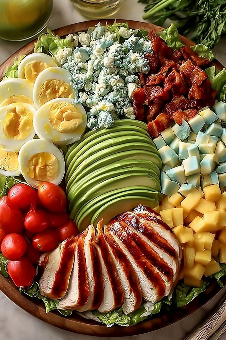 Tasty Cobb Salad with Avocado Dressing