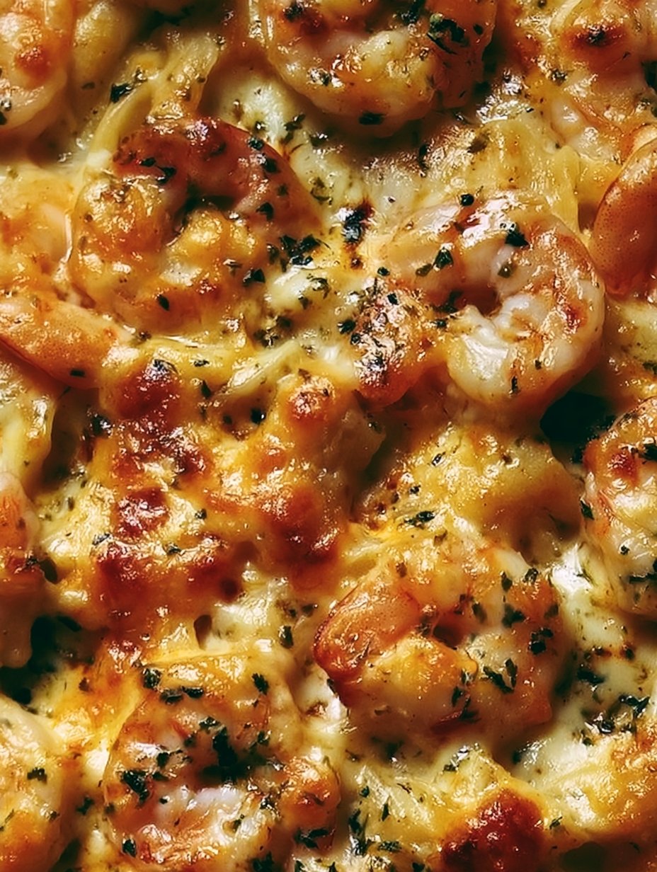 Pasta al Horno con Camarones Scampi