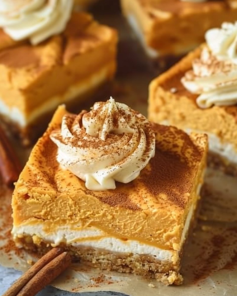 Pumpkin Cheesecake Bars