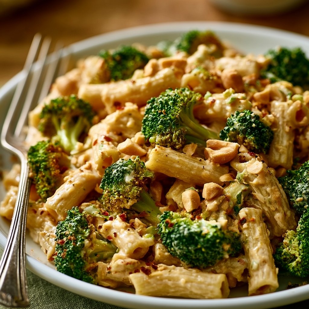 Brokkoli-Erdnuss-Pasta