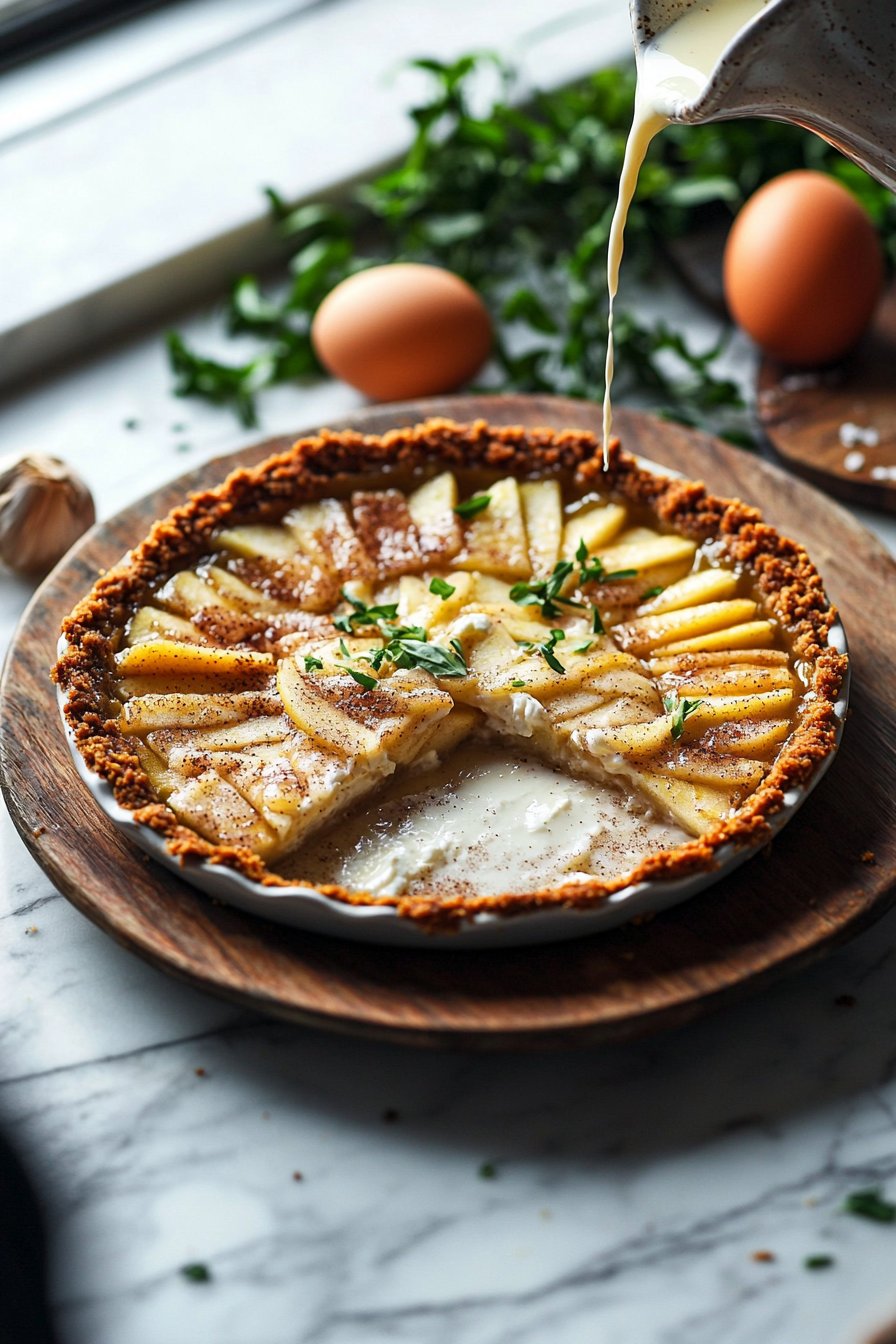 Snickerdoodle Apple Cream Cheese Pie