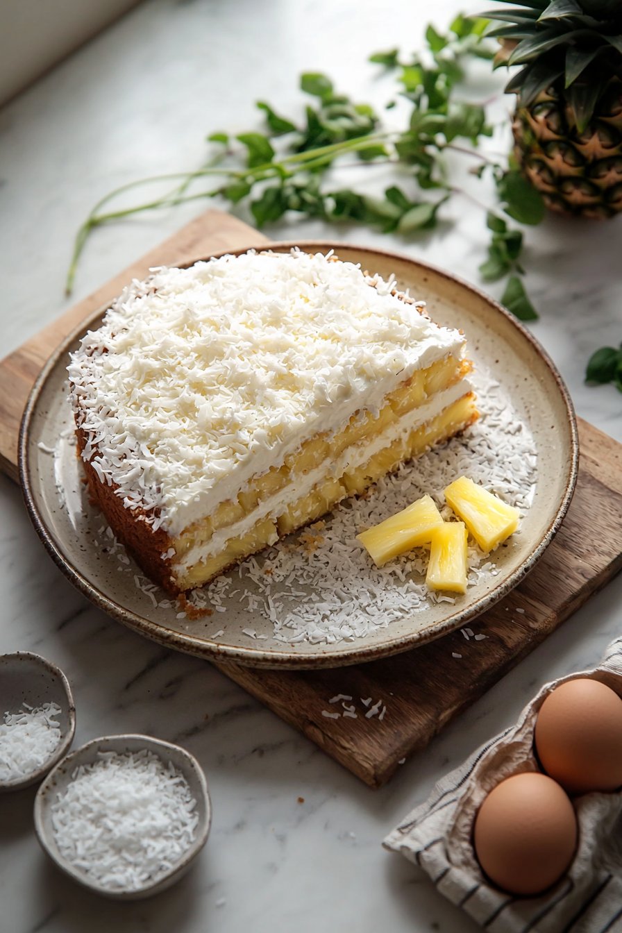 Pineapple Coconut Cream Cake